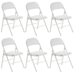 Same Code 71155989 6pcs Elegant Foldable Iron & PVC Chairs for Convention & Exhibition White