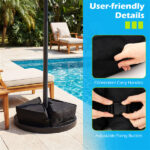 2-Pack 90lbs Patio Umbrella Base Sandbags 900D Oxford Weatherproof Weight Bags for Offset Cantilever Umbrella - Image 9