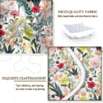 3 pcs Colorful Wildflower Botanical Quilted Bedspread Set, Vibrant Floral Print Quilt Set with Pillow Shams, Lightweight Reversible Coverlet, Boho Garden Bedding for Bedroom Decor temu can only be self-picked up - Image 6