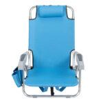 Same Code 56766889 63*65*82cm Short Oxford Cloth Silver White Aluminum Tube Bearing 100kg Beach Chair Blue - Image 2