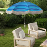 6.5-foot outdoor umbrella, Navy - Image 8