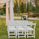 Replacement 15868578 4 Pack Folding Chairs, Resin Chairs with Padded Seat, Comfortable Event Chairs Indoor Outdoor for Home Event Party Picnic School Wedding, White - Image 7