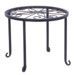 4 Plant Shelves with 4-1 Round Pattern in Black Baking Paint (Yh-Cj009) - Image 10
