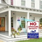 CIFbuy 1PC 8x12 Inch No Lifeguard On Duty Pool Warning Sign, Swim At Your Own Risk Metal Plaque, Distressed Finish Waterproof Rustproof TikTok, TikTok, roof Self-pickup Logiopics - Image 4