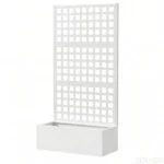 White 35"x16"x70" Galvanized Raised Garden Bed – Planter Box with Trellis for Climbing Vegetables & Vines(Only one garden bed) - Image 3