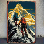 CIFbuy 1pc Retro Mountaineer Snow Mountain Exploration Metal Sign" 8x12 Inch Durable Tin Plate Poster, Plate Poster, Vintage Outdoor Adventure Wall A ExploratiikTok, ExploratiikTok, t Self-pickup Logiopics - Image 6