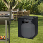 41*41*50.5cm Square Black Flip-top Gas Storage Garden Iron Side Table - Image 10