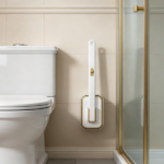 "Wall Mounted Toilet Brush Set with Disposable Heads, 3-Layer Cleaning System, One-Click Replacement Design, Bathroom Cleaning Tool with Holder and Plunger Kit " - Image 5
