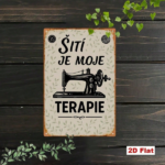 CIFbuy Vintage Sewing Machine Metal Sign, Retro Iron Wall Art With Czech Quote "Sewing Is My Relax", 2D Flat Decor For Home, 7.87x11.81 TikTok, TikTok, 1.81 Self-pickup Logiopics - Image 5