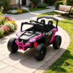 Pink 12V Electric Kids UTV Ride On Truck: Battery Powered with Rear Suspension, Parental Remote for Toddlers 3-5Y - Image 5