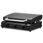 Replace 24179804 3-Burner Flat Top Gas Griddle Cooking Station with Ceramic Coated Cast Iron Pan, 30,000 BTU Propane Fuelled Griddle Station for Outdoor Barbecue Backyard Cookout - Image 3