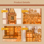3D Wooden Puzzle Big Ben Model Kits Desktop Clock DIY Building Blocks Creative Gift Home Decor for Family Unique Christmas Gift - Image 7