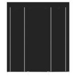 69" Portable Clothes Closet Non-Woven Fabric Wardrobe Double Rod Storage Organizer Black - Image 7
