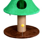 59in Large Tall Christmas Tree Cat Tower with 2 Cat Condos & Scratching Post, Soft Fleece Cat Tree with Teaser Toy & Sturdy Base & Built-in Openings for Indoor Cats, Green - Image 12