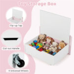 Kids Toy Storage Organizer with Movable Drawer & Anti-Tipping Kit for Playroom Nursery - Pink - Image 4
