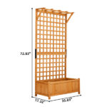 Garden Bed with Trellis, 72 Inch Height Metal Planter Box with Trellis - Image 2