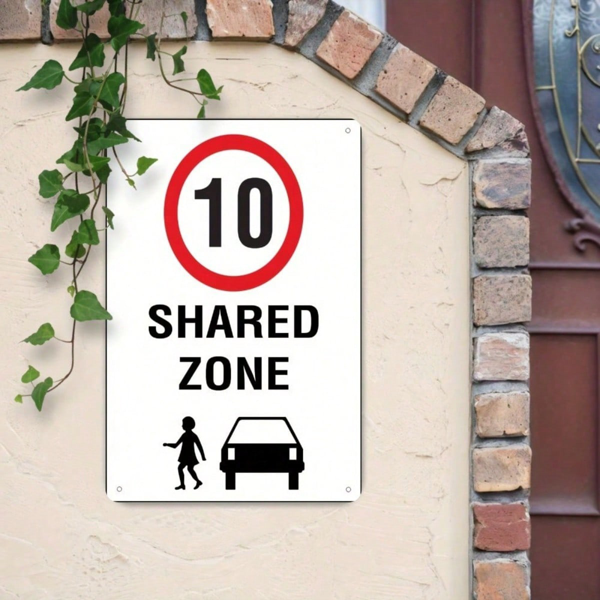 CIFbuy Vintage Speed Limit 10 Km/H Metal Wall Sign, 8x12in Retro Speed Bump Warning Iron Plaque, Plaque, Easy Hang No Tools Needed Km/H ikTok, Km/H ikTok, aque Self-n ckup Logioped
