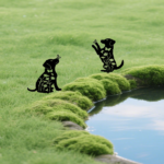 CIFbuy 2pcs Metal Dog Garden Decor: Adorable Puppy Silhouette Stakes. These Decorative Outdoor Yard Art Pieces, Ideal for Dog Lovers, Make Charming Garden De(TikTok/temu self-pickup orders) - Image 3