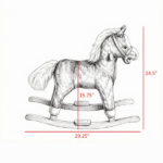 Plush Toddler Rocker: Kids Rocking Horse with Solid Wooden Base – Premium Ride-On Toy for Little Ones - Image 3