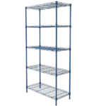 5-layer adjustable shelf Display Rack Iron household shelf with adjustable feet 29.13*13.39*59.06in Navy Blue - Image 3