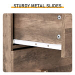 R279-9 Gray Particleboard with Textured Melamine Finish, 66*40*111cm, 4+2 Drawer Cabinet, Matte Gold Handles - Image 9