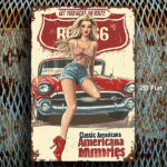 CIFbuy Vintage American Road Trip Metal Sign 8x12 Inch, Classic Retro Travel Poster Wall Decor, Sturdy Plaque For Bar Bedroom Kitchen TikTok, TikTok, Self-pickup Logiopics - Image 3