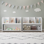 Kids Bookcase,Storage Book Shelf,Storage Display,Toy Organize with 4 Compartments for Living Room,Playroom,White (Shipment from Walmart) - Image 6