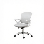 Gray Mid-Back Mesh Office Chair – for Long Hours Working, Swivel Computer Chair, Rocking Function, Rolling Wheels - Image 2