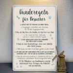 CIFbuy Cepewa Humorous Dog Regulations Metal Wall Sign, Inch 2D Flat Tin Plaque With German Text & Paw Prints, & Paw Prints, Classic Unframed Do ikTok, ikTok, erman Text & Paw Prints Self-2xckup Logiop Doue With - Image 8