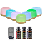 500ml Ultrasonic Essential Oil Diffuser & Humidifier with Remote, Auto-Off Timer, 7 Color Changing Night Light for Home, Office, Yoga - Image 7