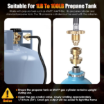 180,000 BTU Propane Torch Weed Burner with 10FT Hose, 3362℥ High Intensity Trigger Start Torch for Weeds, Ice Melting, Snow Removal, Paint Stripping, Asphalt Repair, Outdoor Cooking - Image 3