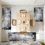 Three-piece kitchen rug set, non-slip and washable, abstract pattern kitchen hallway rug, soft and comfortable, suitable for sinks, floors, entrances, hallways and bathrooms. - Image 12