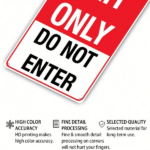 CIFbuy 1pc 2D Flat Metal Sign 8x12 Inch Red & White Exit Only Do Not Enter Warning Plaque With Black Text, & White Exit Only Do Not Enter Warning Plaque With Black Text, With Black Text, Durable Weatherproof Outdoor Sign 8x12 ikTok, Sign 8x12 ikTok, ith Black Text Self-Onckup Logiopoor - Image 6