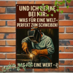 CIFbuy Vintage German Slogan Iron Metal Wall Art, Retro" Industrial Humorous Welding Sign, 2D Flat Metal Plaque 7.87x11.81in, 2D Flat Metal Plaque 7.87x11.81in, Funny Gara Art, ReikTok, Art, ReikTok, t Self-pickup Logiopics - Image 7