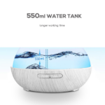 Remote Control Wood Grain Essential Oil Diffuser - 550ml, 7 LED Colors, 6 Oils Included - Image 8