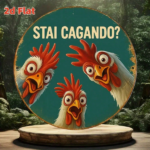 CIFbuy 1pc Funny Chicken Aluminum Sign 8x8 Inch, What Are You Doing Vintage Round Plaque, Decorative Metal Wall Art For Kitchen Restaur TikTok, TikTok, Self-pickup Logiopics - Image 8