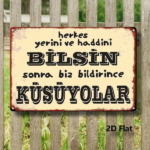 CIFbuy Vintage Turkish Text 2D Flat Metal Sign, Rustic" Iron Wall Art With Inspirational Quote, Inspirational Quote, 8x12 Inch Durable Home Decor Sign, RustikTok, Sign, RustikTok, t Self-pickup Logiopics - Image 4