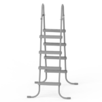 4-Step 52in Iron Pool Ladder (Gray Frame + Gray Steps) - Image 2