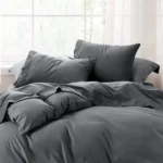 Luxury Sheet Sets Super Soft Easy Care Microfiber 3/4-Pieces Bed Sheet Set With 16-Inch Deep Pockets, Dark Grey - Image 2