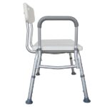 Medical Bathroom Safety Shower Tub Aluminium Alloy Bath Chair Transfer Bench with Wide Seat & Padded Handle White - Image 11
