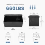 30 Inches Folding Ottoman with Storage Bench, Foot Rest Stool, End of Bed Storage Bench , Load 660 lbs, for Living Room, Synthetic Leather, Black (Shipment from Walmart) - Image 3