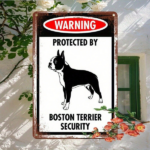 CIFbuy Vintage Boston Terrier Security Warning Sign 8x12 Inch" Rustic Distressed Iron Wall Decor With Pre-Drilled Holes, Decor With Pre-Drilled Holes, Chinese Text D ikTok, ikTok, t Self-pickup Logiopics - Image 3