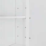 Single Door Mirror Indoor Bathroom Wall Mounted Cabinet Shelf White - Image 12