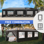 Same Code 52688135 10'x30' Outdoor Party Tent with 8 Removable Sidewalls, Waterproof Canopy Patio Wedding Gazebo Black - Image 14