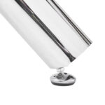 90*90*75cm Round Glass Dining Table Transparent Glass Table Leg Cross Design - Image 6