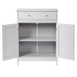 Gray particleboard with melamine veneer, 60*30*80cm, double doors, single drawer, bathroom vanity - Image 4