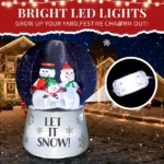 6 FT Lighted Christmas Inflatable Decoration, Large Inflatable Snow Globe with Snowman Family, Funny Blow Up Yard Decorations with Built-in LED Lights for Holiday Party Front Yard Lawn Garden Decor - Image 6