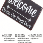 CIFbuy 1pc Welcome Please Use Front Door Metal Sign, 8x12in Unframed Rustic Wall Art Directional Plaque, For Entryway Porch Side Door Dec FrontikTok, FrontikTok, onal Plaque Self-n ckup LogiopDect - Image 5