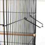 30.5'' Metal Cage with Wood Perches for Small birds, Black - Image 5