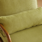 Low Arm Accent Chair - Olive Green Corduroy Upholstered Indoor Lounge Chair, Compact Single Seater with Sturdy Frame (330LBS Weight Capacity) - Image 23